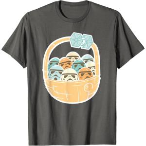 imageStar Wars Easter Egg Stormtroopers in Easter Basket TShirtAsphalt Grey
