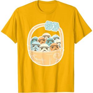 imageStar Wars Easter Egg Stormtroopers in Easter Basket TShirtGolden Yellow