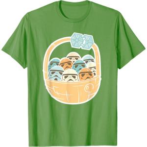 imageStar Wars Easter Egg Stormtroopers in Easter Basket TShirtGrass Green