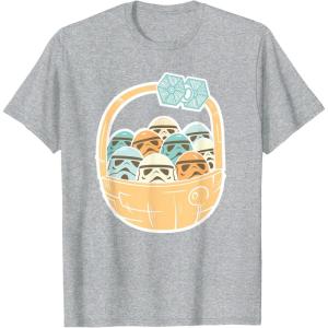 imageStar Wars Easter Egg Stormtroopers in Easter Basket TShirtHeather Grey