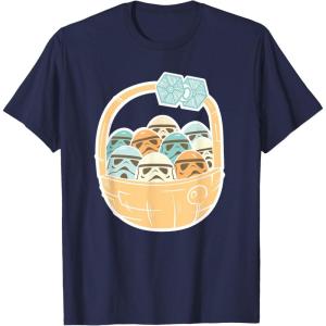 imageStar Wars Easter Egg Stormtroopers in Easter Basket TShirtNavy Blue