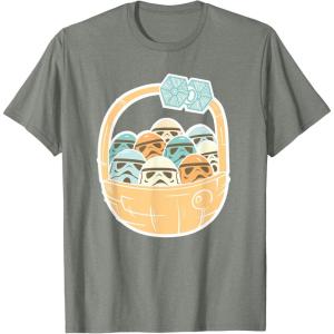 imageStar Wars Easter Egg Stormtroopers in Easter Basket TShirtOlive Heather
