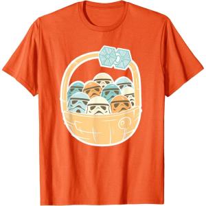 imageStar Wars Easter Egg Stormtroopers in Easter Basket TShirtOrange