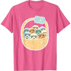 imageStar Wars Easter Egg Stormtroopers in Easter Basket TShirtPink Heather