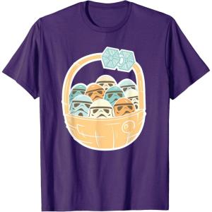 imageStar Wars Easter Egg Stormtroopers in Easter Basket TShirtPurple