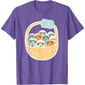 imageStar Wars Easter Egg Stormtroopers in Easter Basket TShirtPurple Heather