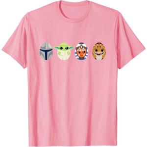 imageStar Wars The Mandalorian Grogu Ahsoka LothCat Easter Eggs TShirtPink