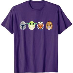 imageStar Wars The Mandalorian Grogu Ahsoka LothCat Easter Eggs TShirtPurple