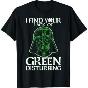 imageStar Wars Vader Lack Of Green St Patrick TShirtBlack