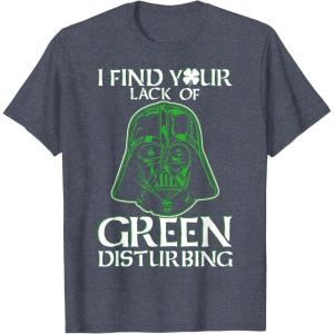 imageStar Wars Vader Lack Of Green St Patrick TShirtHeather Blue