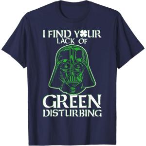 imageStar Wars Vader Lack Of Green St Patrick TShirtNavy Blue