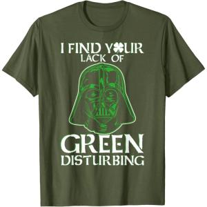 imageStar Wars Vader Lack Of Green St Patrick TShirtOlive Green