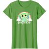 imageStar Wars St Patricks Day Grogu Rainbow Lucky ampamp Cute TShirtGrass Green