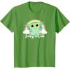 imageStar Wars St Patricks Day Grogu Rainbow Lucky ampamp Cute TShirtGrass Green
