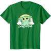 imageStar Wars St Patricks Day Grogu Rainbow Lucky ampamp Cute TShirtKelly Green