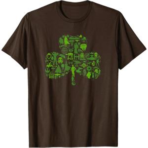imageStar Wars Green Shamrock St Patricks Day TShirtBrown