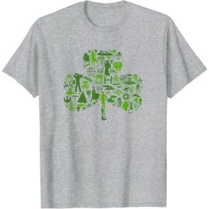 imageStar Wars Green Shamrock St Patricks Day TShirtHeather Grey