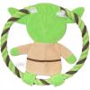 imageSTAR WARS for Pets Plush Yoda Rope Frisbee Dog Toy  Green Fetch Toys for Dogs  Plush Dog Toy Chew Dog Toy Squeaky Dog Toy Officially Licensed fromYoda Rope Frisbee