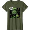 imageStar Wars Darth Vader The Luck is Strong St Patricks Day TShirtOlive Green