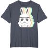 imageStar Wars Easter Stormtrooper Pastel Bunny Ears Disney TShirtHeather Blue