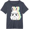 imageStar Wars Easter Stormtrooper Pastel Bunny Ears Disney TShirtHeather Blue