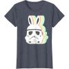 imageStar Wars Easter Stormtrooper Pastel Bunny Ears Disney TShirtHeather Blue