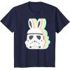 imageStar Wars Easter Stormtrooper Pastel Bunny Ears Disney TShirtNavy Blue