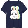 imageStar Wars Easter Stormtrooper Pastel Bunny Ears Disney TShirtNavy Blue