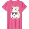imageStar Wars Easter Stormtrooper Pastel Bunny Ears Disney TShirtPink Heather