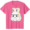 imageStar Wars Easter Stormtrooper Pastel Bunny Ears Disney TShirtPink Heather