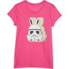 imageStar Wars Easter Stormtrooper Pastel Bunny Ears Disney TShirtPink Heather