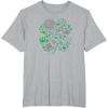 imageStar Wars Icons Lucky Green 4Leaf Clover St Patricks Day TShirtHeather Grey