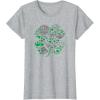 imageStar Wars Icons Lucky Green 4Leaf Clover St Patricks Day TShirtHeather Grey