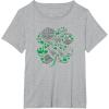 imageStar Wars Icons Lucky Green 4Leaf Clover St Patricks Day TShirtHeather Grey