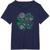 imageStar Wars Icons Lucky Green 4Leaf Clover St Patricks Day TShirtNavy Blue