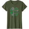 imageStar Wars Icons Lucky Green 4Leaf Clover St Patricks Day TShirtOlive Green