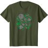 imageStar Wars Icons Lucky Green 4Leaf Clover St Patricks Day TShirtOlive Green