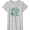 imageStar Wars Icons Lucky Green 4Leaf Clover St Patricks Day TShirtSilver Grey