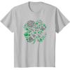 imageStar Wars Icons Lucky Green 4Leaf Clover St Patricks Day TShirtSilver Grey