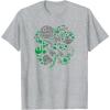 imageStar Wars Icons Lucky Green 4Leaf Clover St Patricks Day TShirtHeather Grey