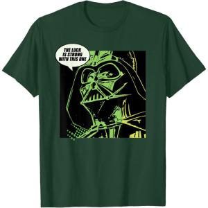 imageStar Wars Darth Vader The Luck is Strong St Patricks Day TShirtDark Green