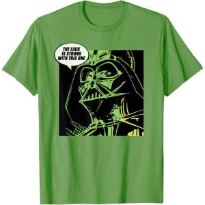 imageStar Wars Darth Vader The Luck is Strong St Patricks Day TShirtGrass Green