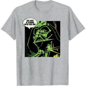 imageStar Wars Darth Vader The Luck is Strong St Patricks Day TShirtHeather Grey