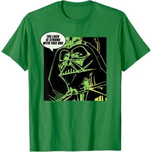 imageStar Wars Darth Vader The Luck is Strong St Patricks Day TShirtKelly Green