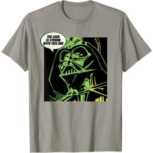 imageStar Wars Darth Vader The Luck is Strong St Patricks Day TShirtSlate Grey