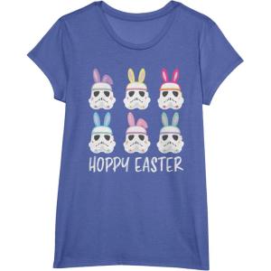 imageStar Wars Easter Storm Troopers With Ears Line Up Poster TShirtBright Blue Heather