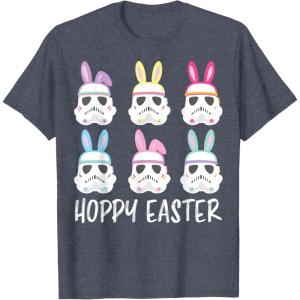 imageStar Wars Easter Storm Troopers With Ears Line Up Poster TShirtHeather Blue
