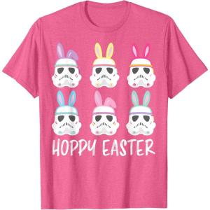 imageStar Wars Easter Storm Troopers With Ears Line Up Poster TShirtPink Heather