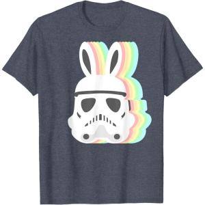 imageStar Wars Easter Stormtrooper Pastel Bunny Ears Disney TShirtHeather Blue