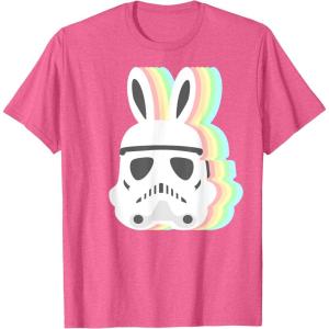 imageStar Wars Easter Stormtrooper Pastel Bunny Ears Disney TShirtPink Heather